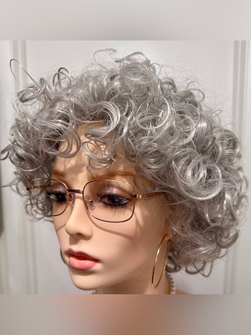 HAIR, Curly Long Pixie Costume Set Silver/Gray